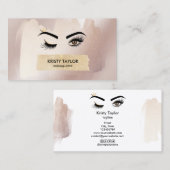 moderne Augenbrauen mit kronenlangen Wimpern Visitenkarte (Vorne/Hinten)