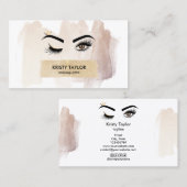 moderne Augenbrauen mit kronenlangen Wimpern Visitenkarte (Vorne/Hinten)