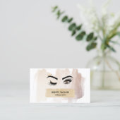 moderne Augenbrauen mit kronenlangen Wimpern Visitenkarte (Stehend Vorderseite)