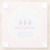 Moderne Aura Angel Numerologie 444 Glasuntersetzer (Rückseite)