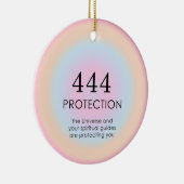 Moderne Aura Angel Numerologie 444 Keramik Ornament (Rechts)