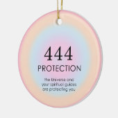Moderne Aura Angel Numerologie 444 Keramik Ornament (Links)