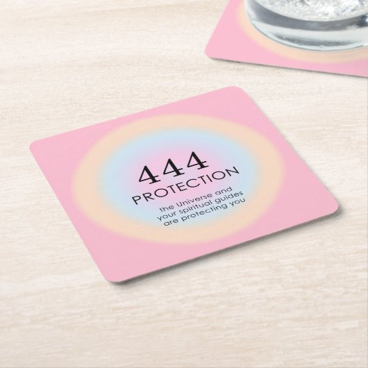 Moderne Aura Angel Numerologie 444 Rechteckiger Pappuntersetzer (angewinkelt)