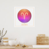 Moderne Aura Aries Zodiac Poster (Küche)