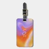 Moderne Aura farbige Gradiententypografie Gepäckanhänger (Vorderseite vertikal)