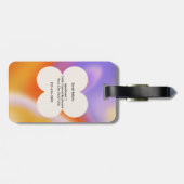 Moderne Aura farbige Gradiententypografie Gepäckanhänger (Rückseite horizontal)
