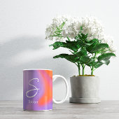 Moderne Aura farbige Gradiententypografie Kaffeetasse