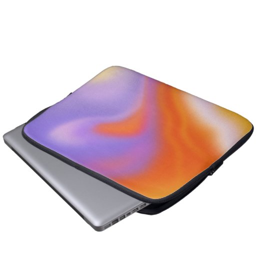 Moderne Aura farbige Gradiententypografie Laptopschutzhülle (Vorne Knopf)