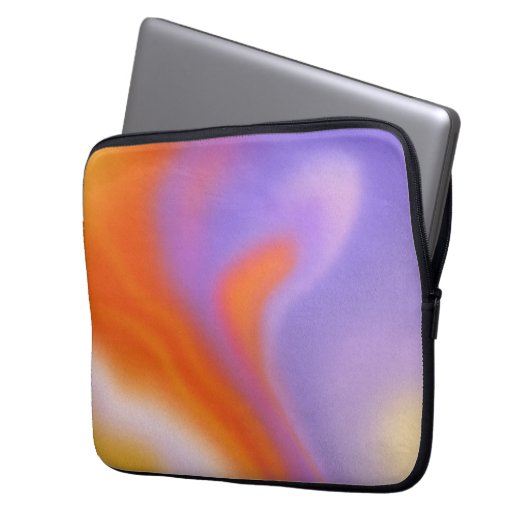 Moderne Aura farbige Gradiententypografie Laptopschutzhülle (Vorderseite Links)