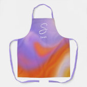 Moderne Aura farbige Gradiententypografie Schürze (Vorderseite)