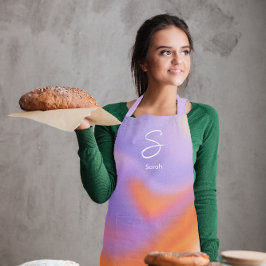 Moderne Aura farbige Gradiententypografie Schürze