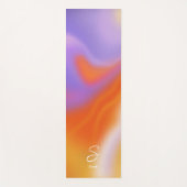 Moderne Aura farbige Gradiententypografie Yogamatte (Vorderseite)