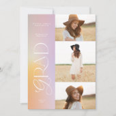 Moderne Aura pink farbige Typografie Multi-Foto (Vorderseite)