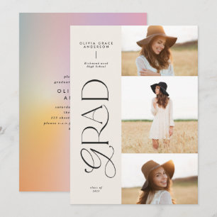 Moderne Aura pink farbige Typografie Multi-Foto