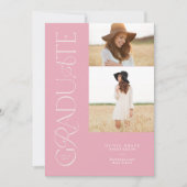 Moderne Aura pink farbige Typografie Multi-Foto (Vorderseite)