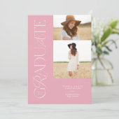 Moderne Aura pink farbige Typografie Multi-Foto (Stehend Vorderseite)