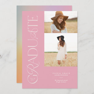 Moderne Aura pink farbige Typografie Multi-Foto