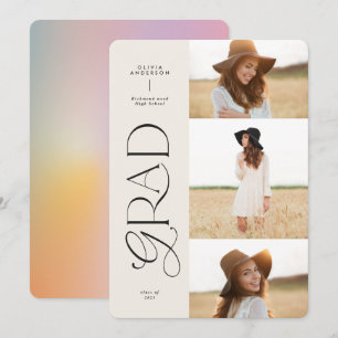 Moderne Aura pink farbige Typografie Multi-Foto