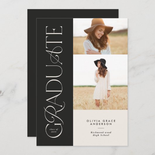 Moderne Aura pink farbige Typografie Multi-Foto (Vorne/Hinten)