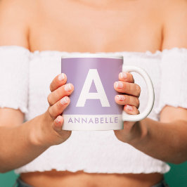 Moderne Aura pinkgelb farbige Typografie Kaffeetasse