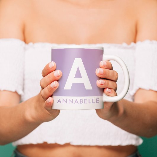 Moderne Aura pinkgelb farbige Typografie Kaffeetasse