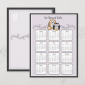 Moderne Ausgaben 2012 Kalender Postkarte (Vorne/Hinten)