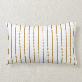 Moderne ausgebogte Streifen, elegantes Gold und Lendenkissen