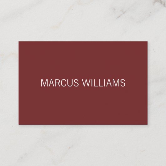 Moderne, ausgefeilte / tiefrote / weiße Textur Visitenkarte (Vorderseite)