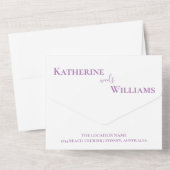 Moderne Aussage All In One Einladung (Rückseite)