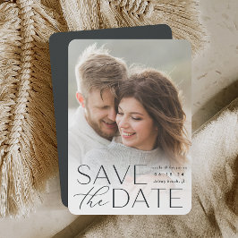 Moderne Aussage | Vertikales Foto Save The Date