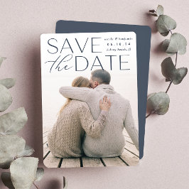 Moderne Aussage | Vertikales Foto Save The Date