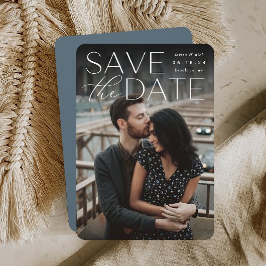 Moderne Aussage | Vertikales Foto Save The Date
