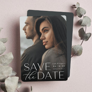 Moderne Aussage   Vertikales Foto Save The Date