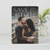 Moderne Aussage | Vertikales Foto Save The Date (Stehend Vorderseite)