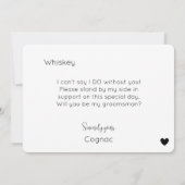 Moderne Ausschreibung für Trauzeuge (Rückseite)