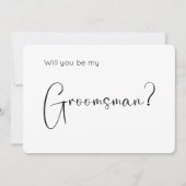 Moderne Ausschreibung für Trauzeuge (Vorderseite)