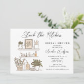 Moderne Ausstattung der Küchen Bridal Dusche Einla Einladung (Stehend Vorderseite)