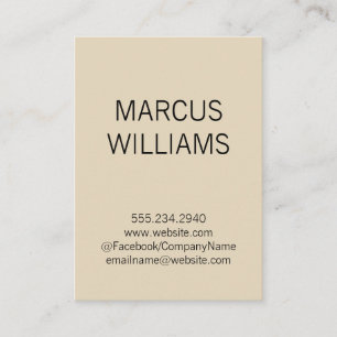 Moderne Ausstattungen / Beige Visitenkarte