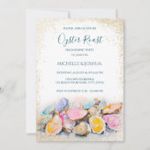 Moderne Austernhütte im Pastellküstenstil Einladung (Vorderseite)