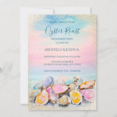 Moderne Austernhütte im Pastellküstenstil Einladung (Vorderseite)