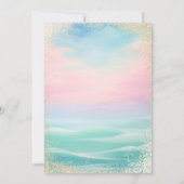 Moderne Austernhütte im Pastellküstenstil Einladung (Rückseite)