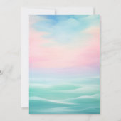 Moderne Austernhütte im Pastellküstenstil Einladung (Rückseite)