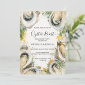 Moderne Austernhütte im Pastellküstenstil Einladung (Stehend Vorderseite)