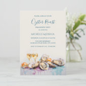 Moderne Austernhütte im Pastellküstenstil Einladung (Stehend Vorderseite)