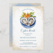 Moderne Austernhütte im Pastellküstenstil Einladung (Vorne/Hinten)