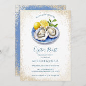 Moderne Austernhütte im Stil der Zitronenküste Einladung (Vorne/Hinten)