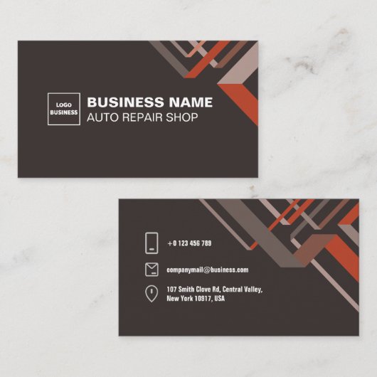 Moderne Auto Mechanik Auto Service BS Card Visitenkarte (Vorne/Hinten)