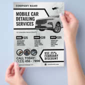 Moderne Autodetailierung Flyer (Hand)