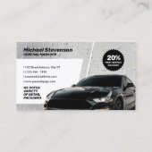 Moderne Autodetailierung Visitenkarte (Rückseite)