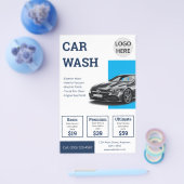 Moderne Autodetailing Blue-Geschäftsförderung Flyer (Einzeln)